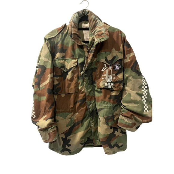 Vintage 1965 U.S Army M-65 Field Jacket "Neo-Tokyo" Camo Hooded Sz Small Vietnam - Picture 2 of 9